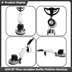 110V 18″ Carpet/Floor Cleaning and Polishing Machine Floor Scrubber Buffer
