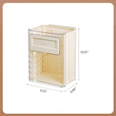 Green Foldable Transparent Rectangular Kitchen Trash Can, 6.89L Capacity, Ide…