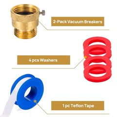 Breezliy 2-Pack Brass Vacuum Breaker Set Set, Golden