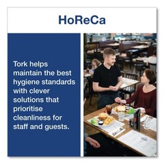 Tork 192291 Small Pack Foodservice Cloth – Unscented/White/Red Stripe (4/CT) New