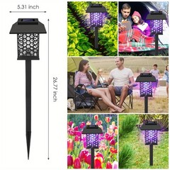 2 Pcs Mosquito Killer Solar Mosquito Killer Lamp Mosquito Killer Lamp 2 in 1