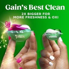 Gain Plus Flings Liquid Washing Detergent Pods, Gain’s 45 Count (Pack of 1)