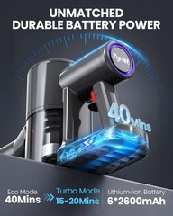 Zynet S8 Cordless Vacuum Cleaner 500W/45Kpa/40Mins Lightweight Stick Vacuum For