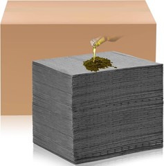 Quality Dimpled Absorbent Mats for Oil Spill Protection, 100 Pcs, 9.8×13 Inch