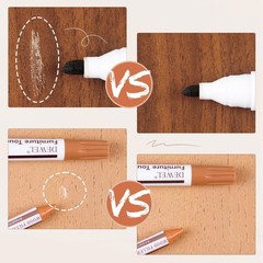 8 Color Wood Marker+Wax Stick, Maple, Oak, Cherry, Walnut, Mahogany, White,…