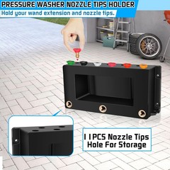 Boltigen Wall Mounted Pressure Washer Gun Holder, Foam Cannon Organize Black