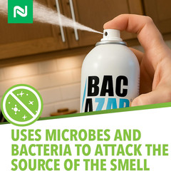 Bac-Azap Bio Sanitation Liquid Spray Organic Odor Cleaner 14 oz by Nisus Corp