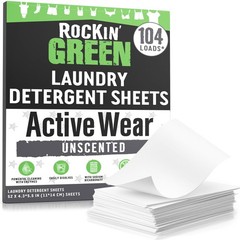 Rockin’ Green Active Wear Travel Laundry Detergent 104 Loads, Unscented