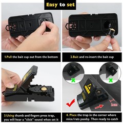 Hdama Mouse Trap, Traps That Work 6 Pack Mice Traps, Black Trap2