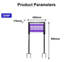Solar Bug Zapper Outdoor 4500V Mosquito Killer Powered USB Rechargeable IPX5 New