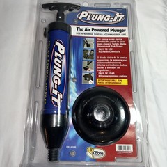 Plung-It Air Powered Plunger LX-00300 Blue Black Drain Opener Sink Toilet Clog