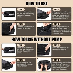 Travel Vacuum Bag(Built-in Electric Vacuum Pump), 28L Vacuum Bags for Travel,