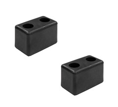2Pack 6”x3-1/2”x3-1/2” Square Rubber Dock Bumper with 2 Holes – Impact Resistant