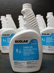 12pk EcoLab Lemon Lift Heavy Duty Kitchen Bathroom Cleaner 20oz 11490