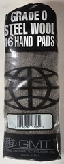 GMT 117003 Steel Wool Hand Pads Grade 0 (Fine) – 6 packs of 16 pads each