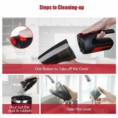 Mini Car Vacuum Cleaner Handheld Cordless Duster Wet&Dry Strong Suction Pet hair