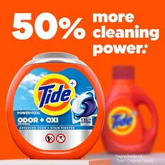 Tide Ultra OXI Power PODS with Odor Eliminators Laundry 18 Count (Pack of 1)