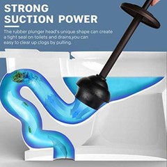 Antihand Off Bronze Toilet Plunger With Holder For Bathroompowerful Efficient