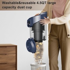 Canister Vacuum Cleaner 45KPa Power Bagless Canister Vacuums for Home with 5 …