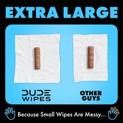 DUDE Wipes Unscented Flushable – 48 Count (Pack of 6), Original Version