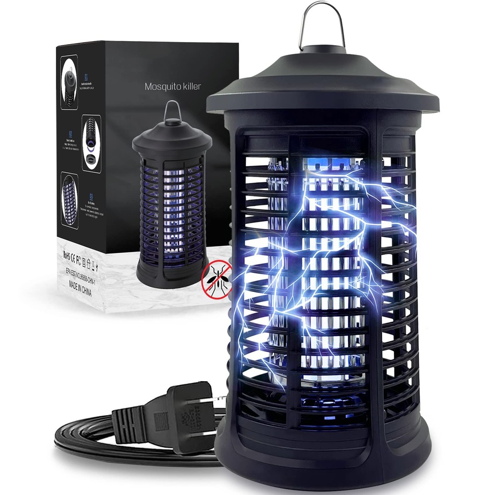 Electric Bug Zapper Indoor/Outdoor, 4200V High Powered Mosquito Zappers Black