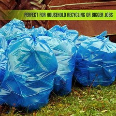 Aluf Plastics 55 Gallon Blue Trash Bags For Rubbermaid Brute – Pack Of 100 –