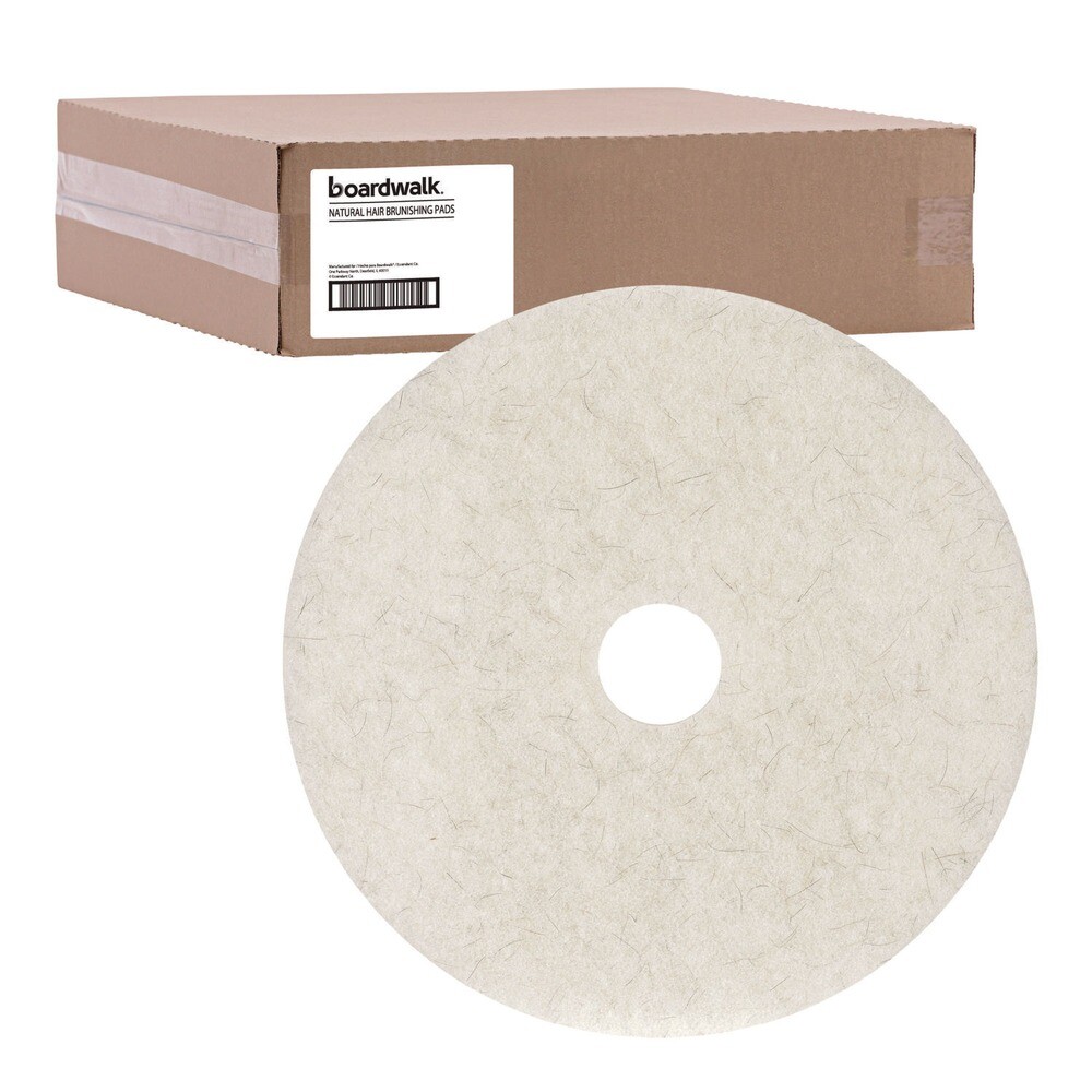 Boardwalk 4024NAT 24″ Dia Burnishing Floor Pads – Natural White (5/CT) New