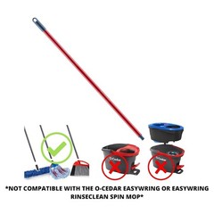 O-Cedar Replacement Handle for Dual-Action Flip Mop, 3 Piece Handle, Red Wood