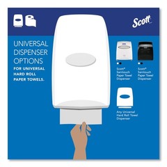 Scott 01005 8 in. x 1000 ft. Essential Hard Roll Towels – WT (6 Rolls/CT) New
