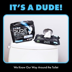 DUDE Wipes Bombs Toilet Stank Eliminator 40 Count (Pack of 1), Lavender