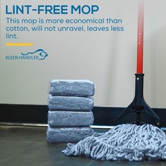KLEEN HANDLER HEAVY DUTY Commercial Mop Head Replacement, Wet Industrial Blue…