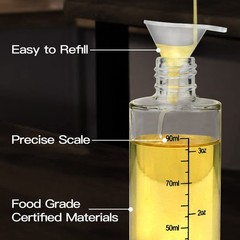 NORBASE Oil Sprayer for Cooking, 2 Pack Upgraded Olive Spray Transparent