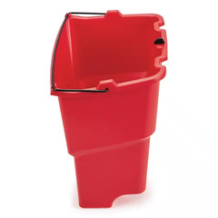 WaveBrake Mop Bucket 4.5 Gal Square Durable Dirty Water Web Molded Plastic Red