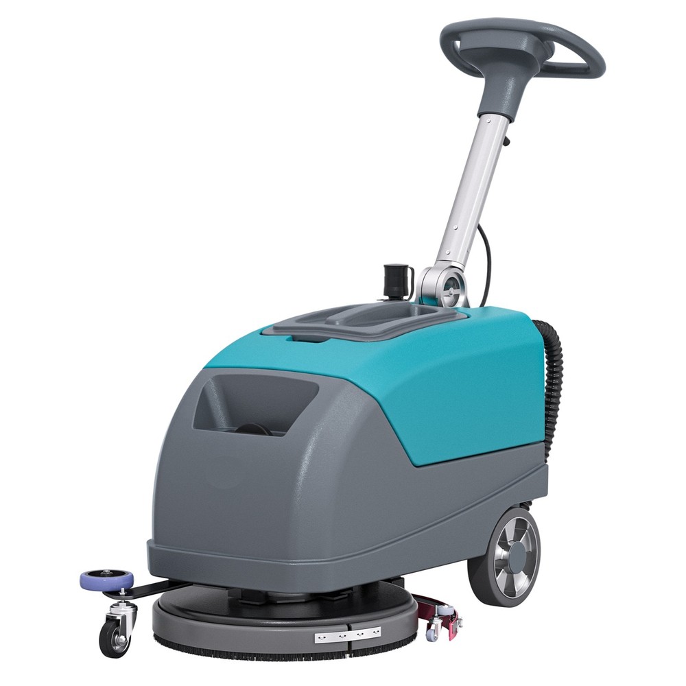 16″ Walk-behind Floor Scrubber Machine 24000 Sqft/h 11-gal Tank 24″ Suction