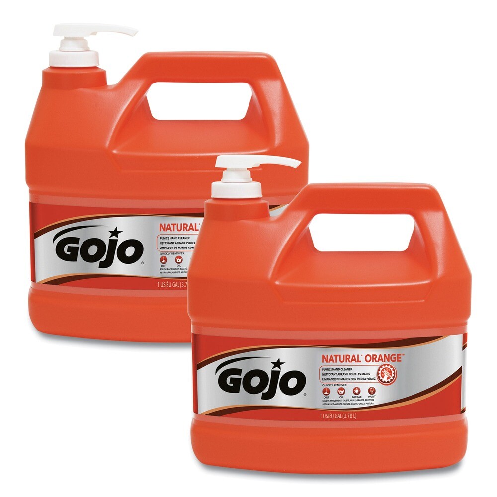 GOJO 095502CT 1 gal. NATURAL ORANGE Pumice Hand Cleaner – Citrus (2/Carton) New