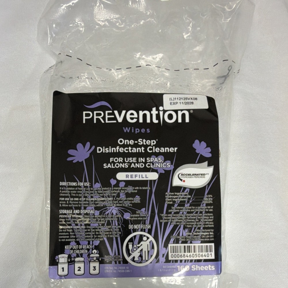PREvention Disinfectant Wipes Refill 160 Sheets Multi-Surface EXP 11/2028