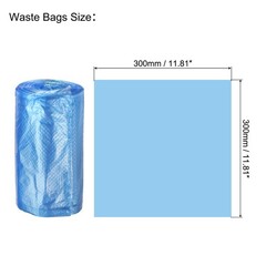 8 Rolls / 240 Counts Small Trash Bags 0.5 Gallon Garbage Bags Blue
