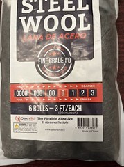 Steel Wool – #0 Fine Grade 6 Rolls 3ft/Each Steel Wool Pad Fill Fabric NEW