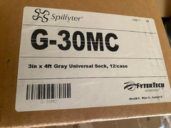 (Case of 12) Spilfyter G-30 Universal Gray Sock 3in x 4 Ft