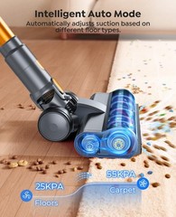 Ezytidy Cordless Vacuum Cleaner 55Kpa 650W 70Mins Stick Vacuum Cleaners For
