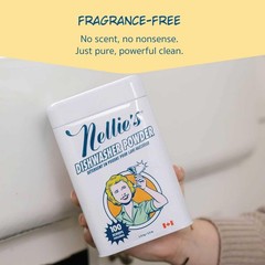 Nellie’s Dishwasher Powder – Tough on Food Residue, 56.48 Ounce (Pack of 1)