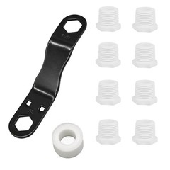 RVPNR RV Water Heater Drain Plug Kit, Include Angled Wrench, 8 Pieces 1/2″…