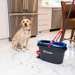 O-Cedar Rinseclean Spin Mop Bucket System Clean Water Removes 99% of Bacteria