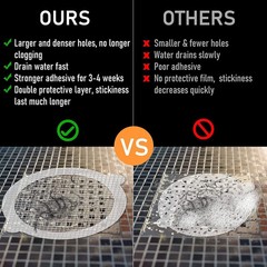 50 Pack Disposable Shower Drain Hair Catcher Mesh Sticker Strainers for Shower