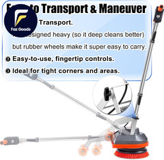 15″ Floor Buffer Machine Commercial Floor Scrubber Machine with Brushes and Pads