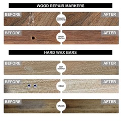 Hardwood Floor Repair Kit -11PCS Laminate Vinyl Wax with 8PCS Wood Gray
