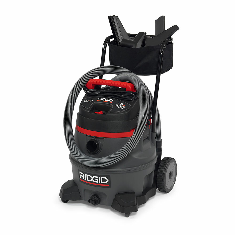 Ridgid 50358 RV2400A 14 Gal Red 2 Stage Wet/Dry Vacuum w/ 11.5 Amp 2-Stage Motor