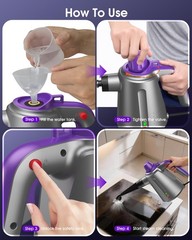 Paxyeet Handheld Steam Cleaner For Home Pressurized Multi Purpose Steamer For