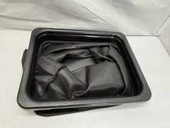 Square Plastic Utility Bin Collapsible Fabric Liner 16″ x14″ Storage Cleaning
