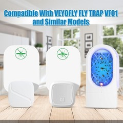 Qualirey 30 Pack Flying Insect Trap Refill Compatible with VEYOFLY Fly Blue